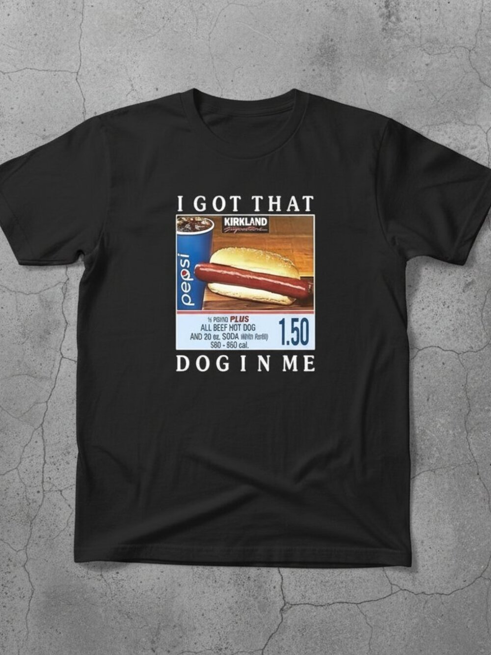 Funny Hot Dog Graphic T-Shirt Black Meme Food Lover Tee Unisex Casual